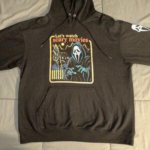 Black Ghostface Hoodie Size Large